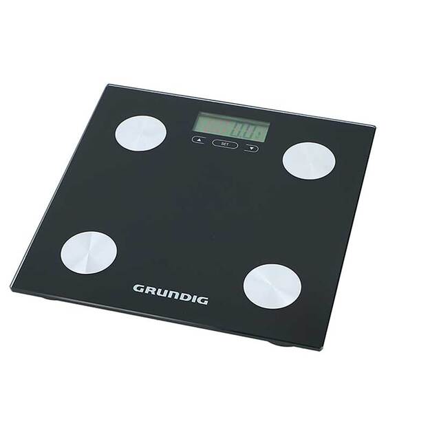 Grundig - electronic bathroom scale, body weight analysis, BMI, up to 180 kg