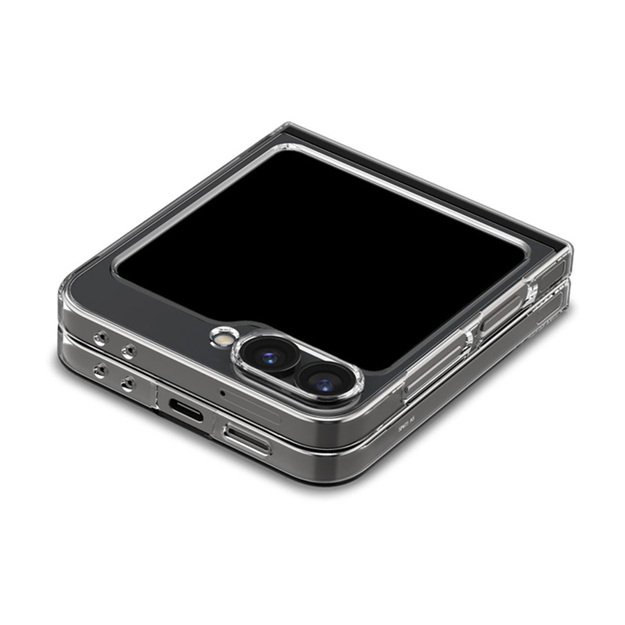 „Spigen Airskin“ – „Samsung Galaxy Z Flip 6 / 7 FE“ dėklas (krištolo skaidrumo) 5