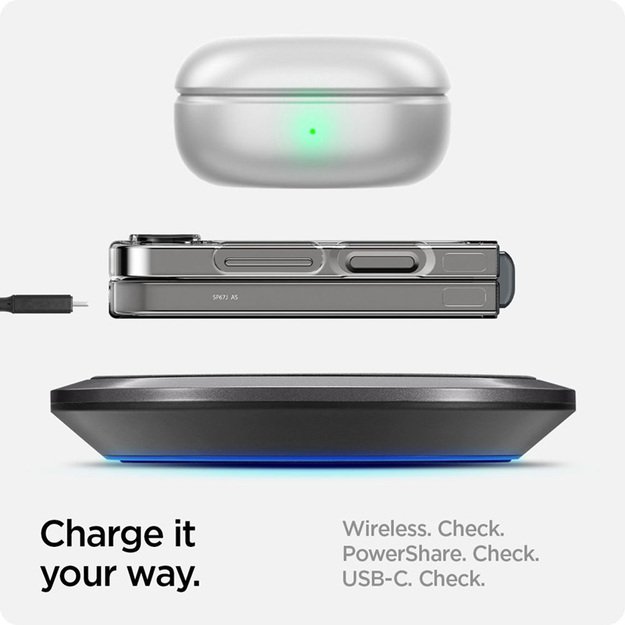 „Spigen Airskin“ – „Samsung Galaxy Z Flip 6 / 7 FE“ dėklas (krištolo skaidrumo) 16