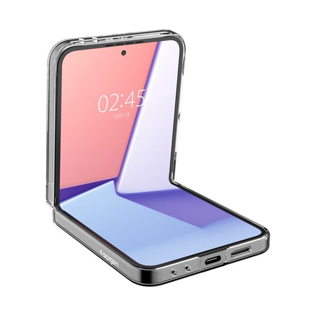 „Spigen Airskin“ – „Samsung Galaxy Z Flip 6 / 7 FE“ dėklas (krištolo skaidrumo) 6