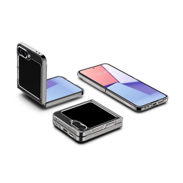 „Spigen Airskin“ – „Samsung Galaxy Z Flip 6 / 7 FE“ dėklas (krištolo skaidrumo) 10