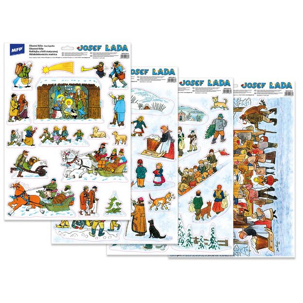 Kalėdinė langų plėvelė Josef Lada VA019 1