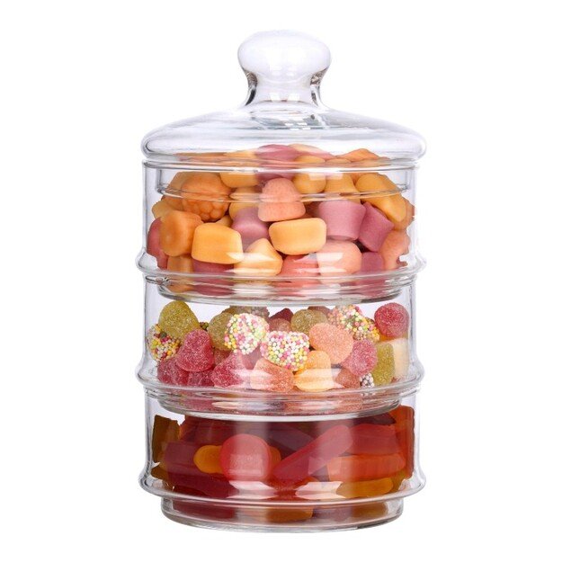 Alpina - Stiklinis indas / stiklainis saldumynams, 3 lygiai, 12x23 cm 1