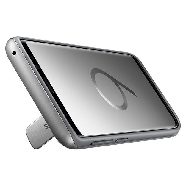 „Samsung“ apsauginis stovas dangtelis – „Samsung Galaxy S9“ dėklas su atrama (sidabrinis) 25