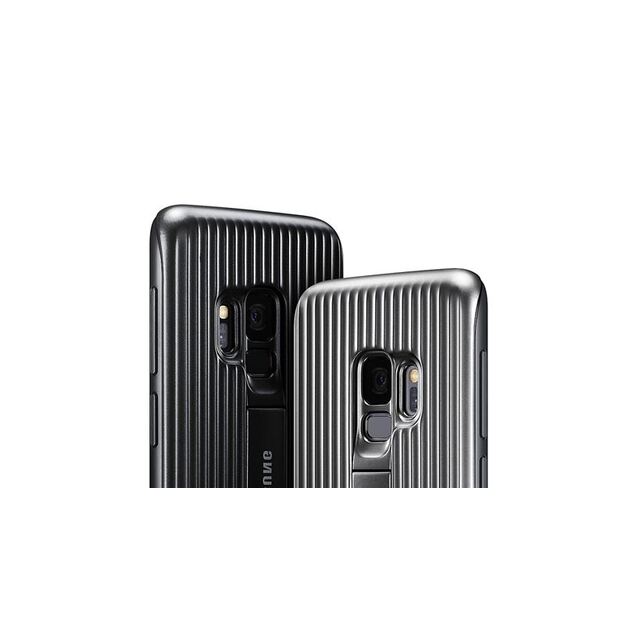 „Samsung“ apsauginis stovas dangtelis – „Samsung Galaxy S9“ dėklas su atrama (sidabrinis) 29