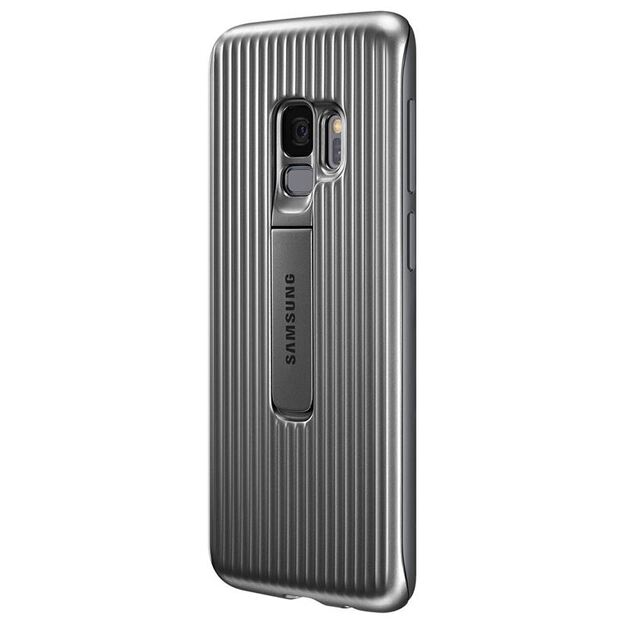 „Samsung“ apsauginis stovas dangtelis – „Samsung Galaxy S9“ dėklas su atrama (sidabrinis) 22