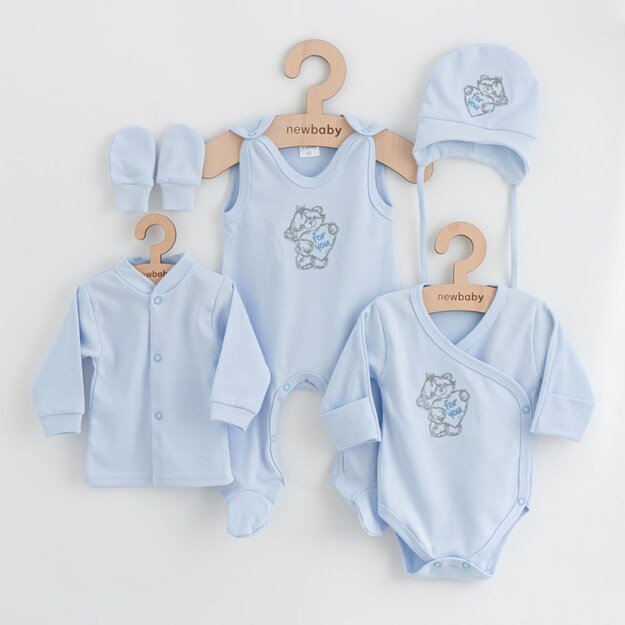5 dalių nėščiosioms skirtas komplektas „New Baby Classic“, mėlynas, 50 dydis, 50 1
