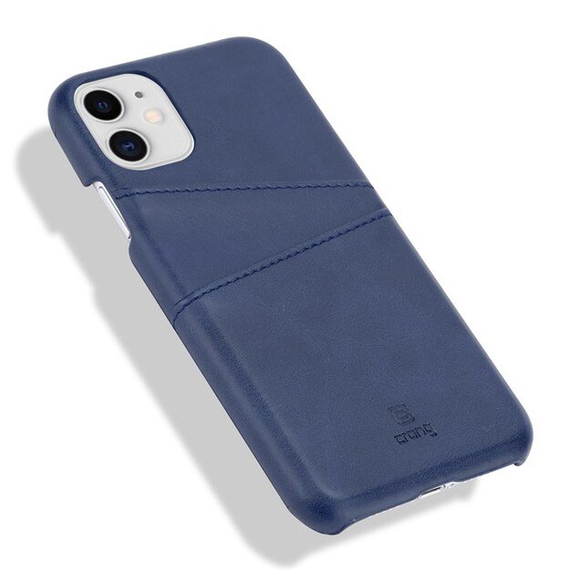„Crong Neat Cover“ – PU odinis dėklas, skirtas „iPhone 11 Pro“ (mėlynas) 6