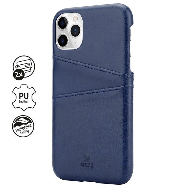 „Crong Neat Cover“ – PU odinis dėklas, skirtas „iPhone 11 Pro“ (mėlynas) 2