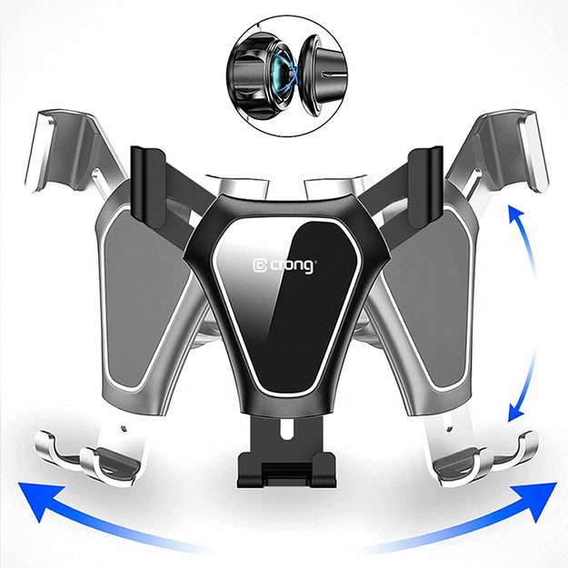 „Crong Gravity Auto-Clip“ automobilio laikiklis – „Gravity“ automobilio laikiklis 4,7–6,5 (juodas)