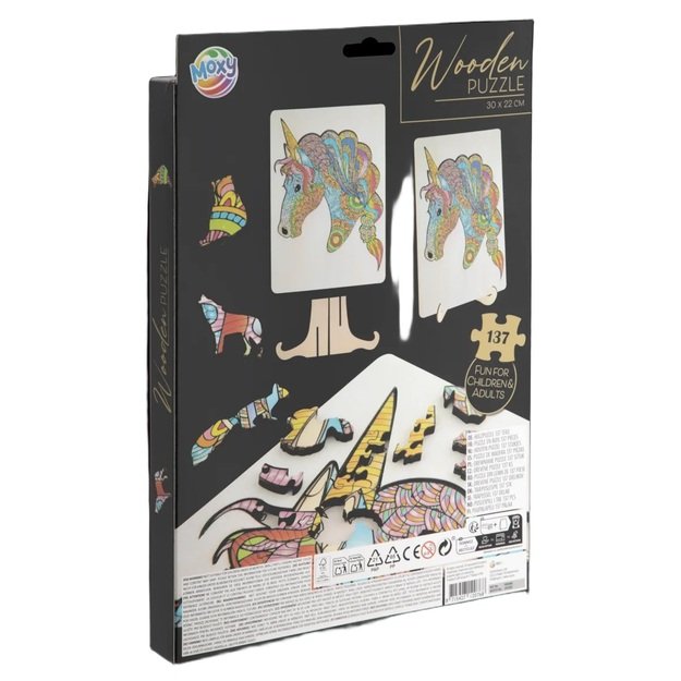 Medinė dėlionė vienaragis 137 detalės 2