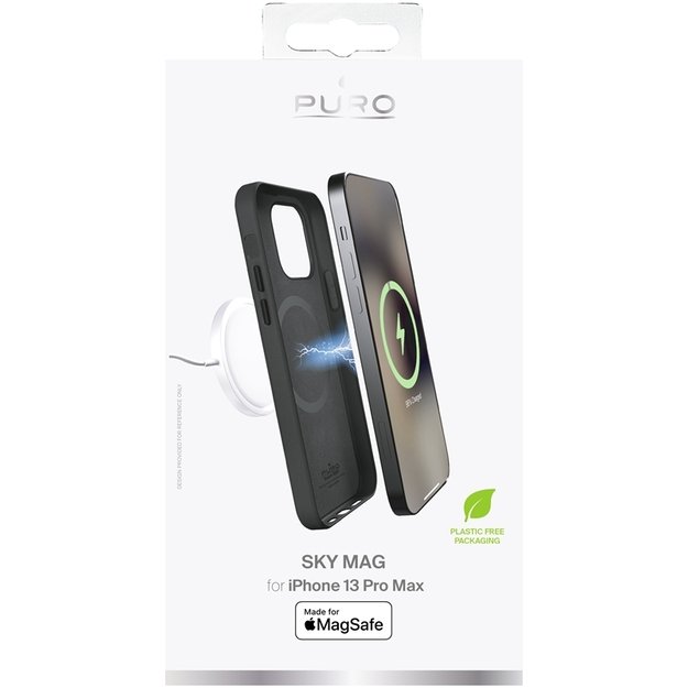 PURO SKYMAG – iPhone 13 Pro Max dėklas, skirtas MagSafe (juodas) 18