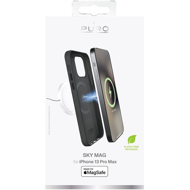 PURO SKYMAG – iPhone 13 Pro Max dėklas, skirtas MagSafe (juodas) 16