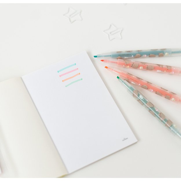 Pusheen - Foodie kolekcija, dvipusiai žymekliai / rašikliai, rinkinys 4 vnt. 4