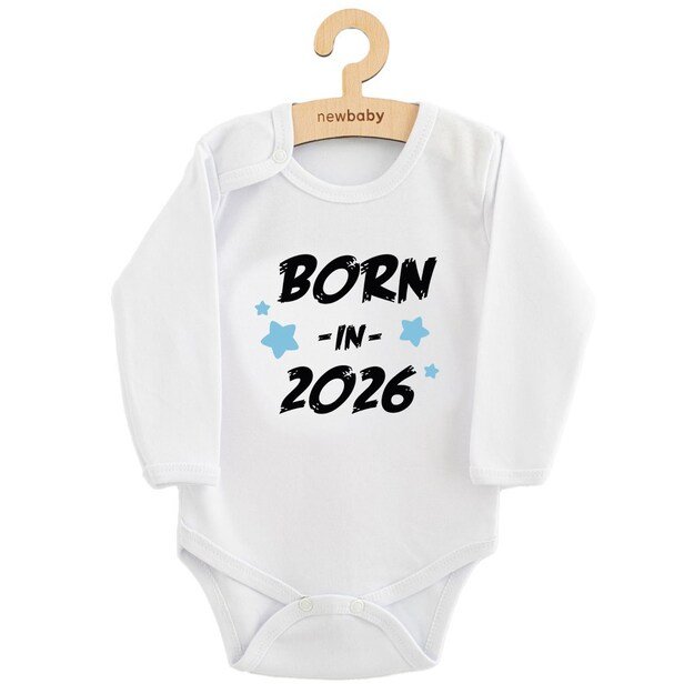 Children s printed body New Baby BORN IN 2026 blue, 56 (0-3m) 2