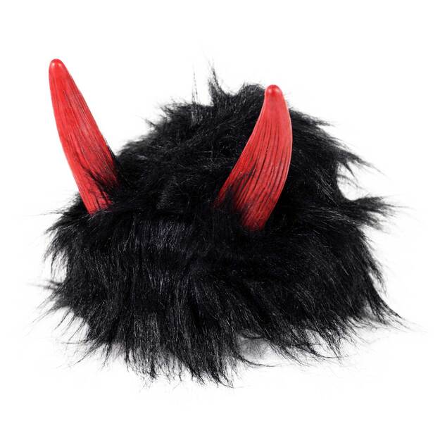 Devil wig with horns for adults