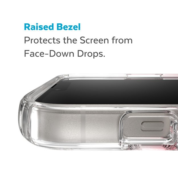 Speck Presidio Perfect-Clear + Ombre + MagSafe – iPhone 15 Plus / 14 Plus dėklas su MICROBAN danga (Clear / Vintage Rose Fade) 21