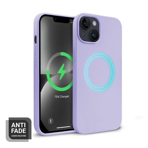 „Crong Color Cover“ magnetinis dėklas, skirtas „iPhone 14 Plus“ (violetinė)
