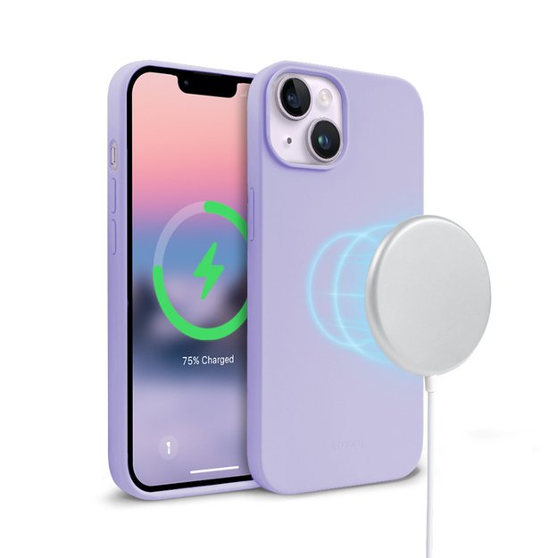 „Crong Color Cover“ magnetinis dėklas, skirtas „iPhone 14 Plus“ (violetinė)