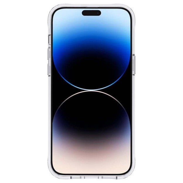 Skaidrus šautuvų popierius – dėklas, skirtas iPhone 14 Pro Max (Garden Party Blue)