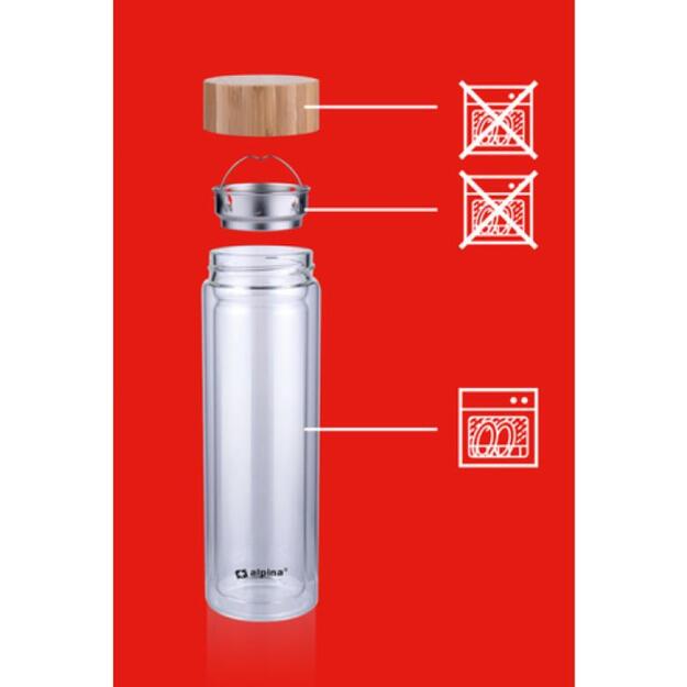 Alpina - terminio stiklo buteliukas (dvigubos sienelės) 450 ml 29