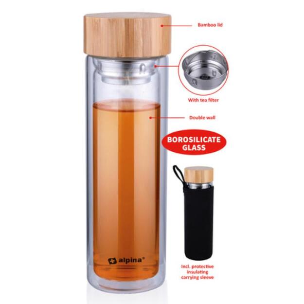Alpina - terminio stiklo buteliukas (dvigubos sienelės) 450 ml 31