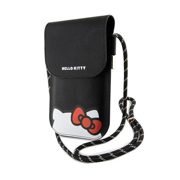 Hello Kitty Leather Hiding Kitty Cord - Phone crossbody bag (black) 1