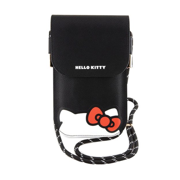 Hello Kitty Leather Hiding Kitty Cord - Phone crossbody bag (black) 2