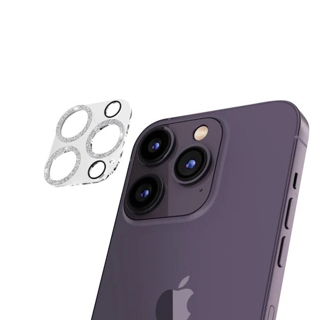 Case-Mate Sparkle Lens Protector – apsauginis stiklas, skirtas iPhone 14 Pro / iPhone 14 Pro Max kamerai (Twinkle)