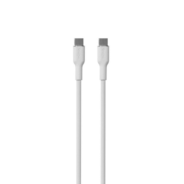 PURO ICON minkštas kabelis – USB-C ir USB-C kabelis 1,5 m (baltas) 6