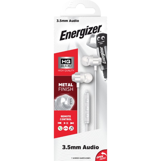 Energizer Classic CIA10 – 3,5 mm laidinės ausinės (baltos)