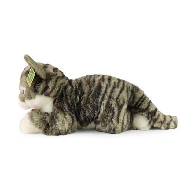 Plush gray tabby cat 40 cm ECO-FRIENDLY