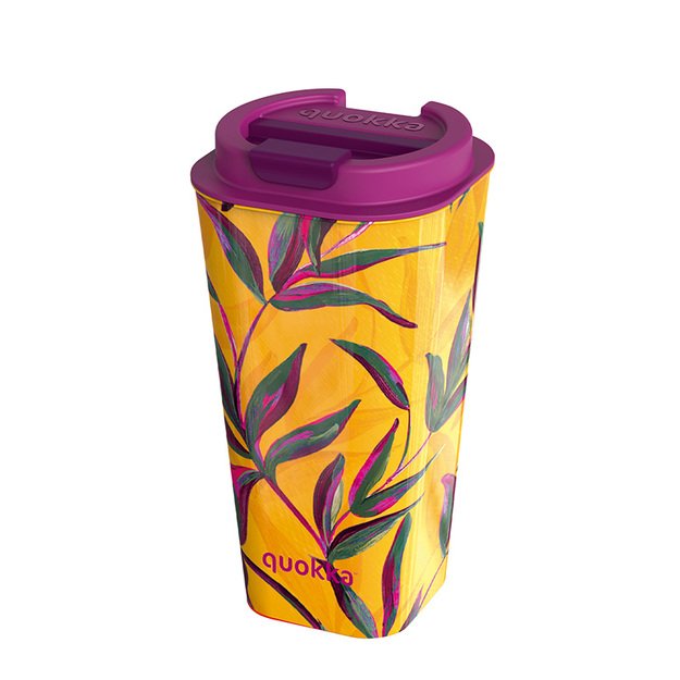 Quokka Vaso Cafe Doble Pared - Plastikinis puodelis su dvigubomis sienelėmis 450 ml (Sun Garden) 7