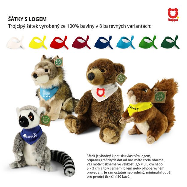 The scarf for plush - yellow