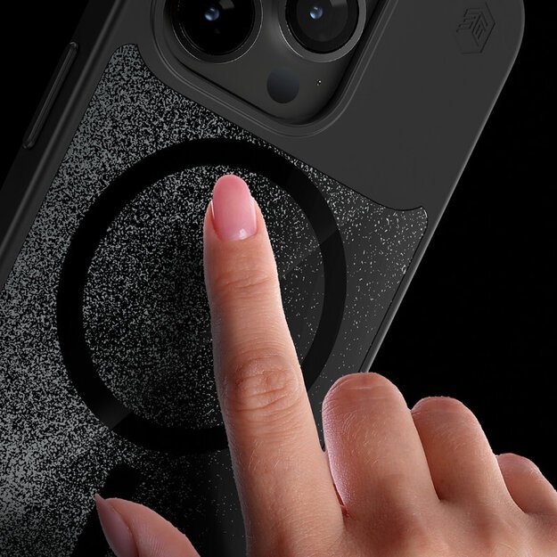 STM Relax Sand MagSafe – dėklas, skirtas iPhone 15 (juoda / pilka) 25