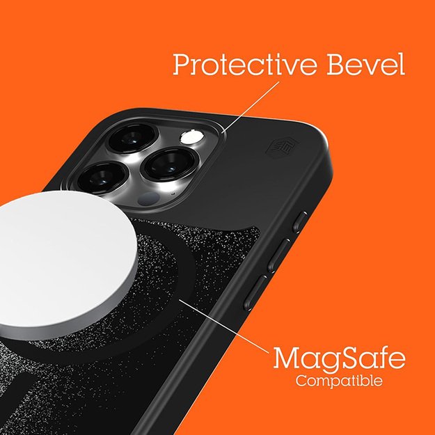 STM Relax Sand MagSafe – dėklas, skirtas iPhone 15 (juoda / pilka) 9