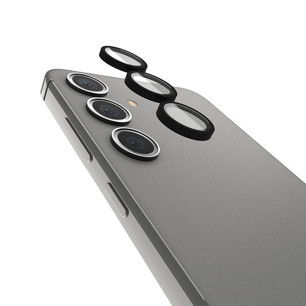 Case-Mate aliuminio žiedo objektyvo apsauga – apsauginis stiklas, skirtas Samsung Galaxy S24+ (juodas) fotoaparato objektyvui 6