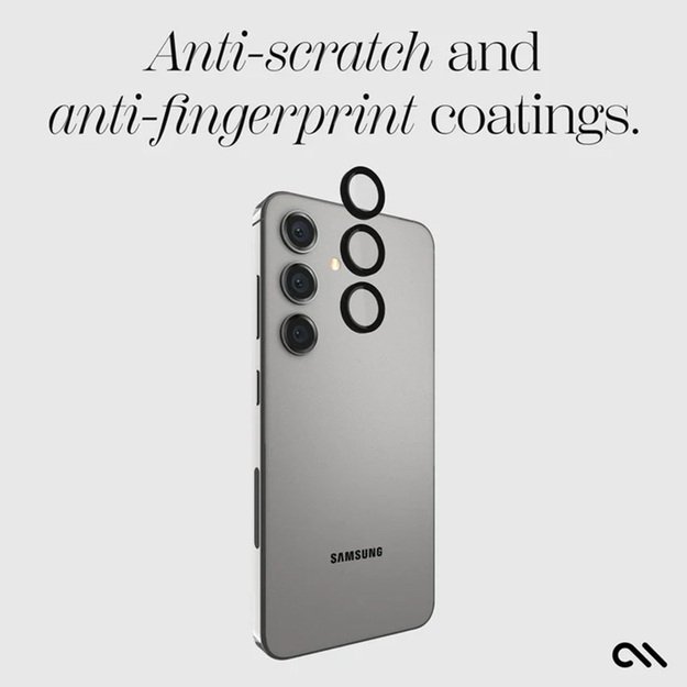 Case-Mate aliuminio žiedo objektyvo apsauga – apsauginis stiklas, skirtas Samsung Galaxy S24+ (juodas) fotoaparato objektyvui 12