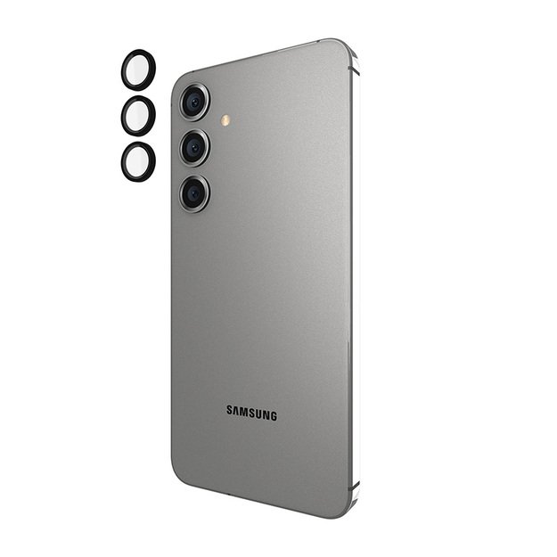 Case-Mate aliuminio žiedo objektyvo apsauga – apsauginis stiklas, skirtas Samsung Galaxy S24+ (juodas) fotoaparato objektyvui 3