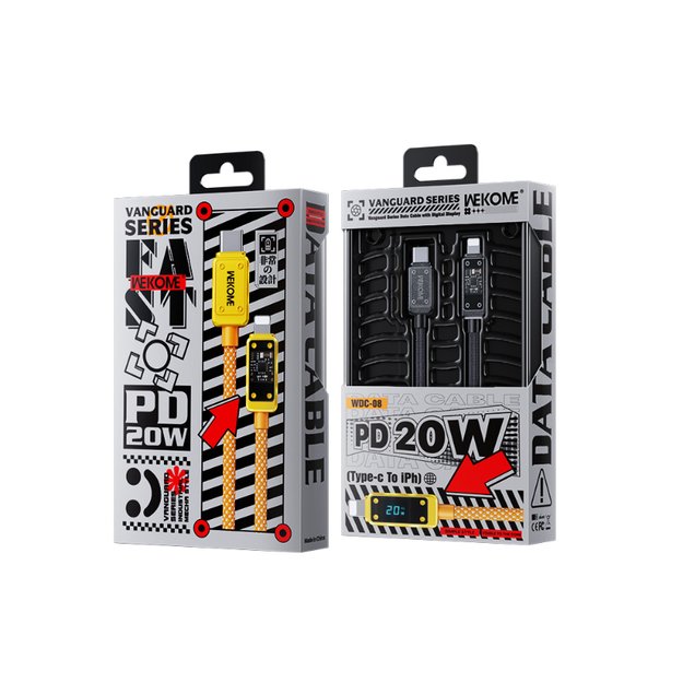 WEKOME WDC-08 Vanguard serija – USB-C prie žaibiško įkrovimo PD 20 W 1 m jungties kabelis (Tarnish) 10