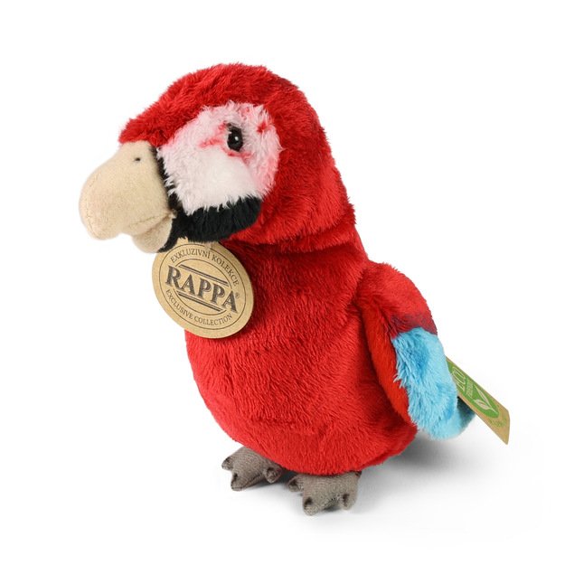 Plush red Macaw 15 cm ECO-FRIENDLY