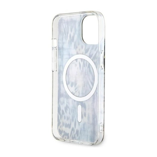 Guess Leopard MagSafe - Case for iPhone 14 (Blue) 7