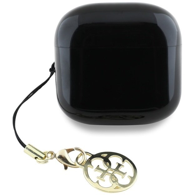 Guess Glossy Effect Printed Classic Logo & Charm - TWS Bluetooth Earphones + Charging Case (Black) 4