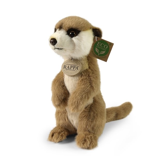 Rappa - Plush realistic meerkat mascot standing 23 cm Eco-Friendly Soft Collection 1