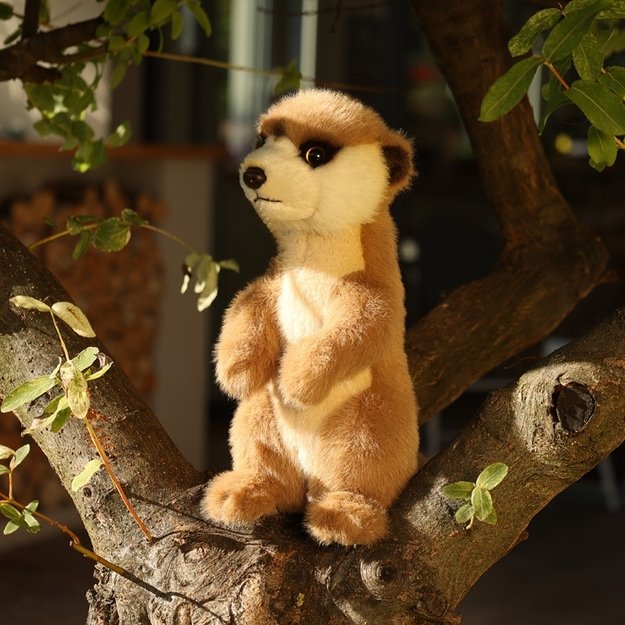 Rappa - Plush realistic meerkat mascot standing 23 cm Eco-Friendly Soft Collection 6