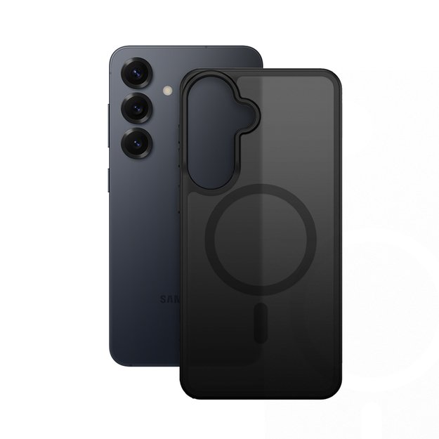 Crong Hybrid Matte Magnetic - MagSafe Case Samsung Galaxy S25 (Black) 6