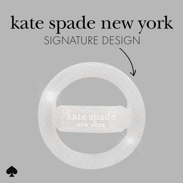 Kate Spade New York Magnetic Loop Grip - MagSafe pirštų laikiklis (The Sparkle Silver)