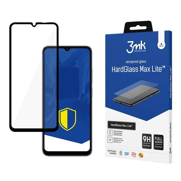 3mk HardGlass Max Lite – grūdintas stiklas, skirtas Xiaomi Redmi 12C (juodas) 2