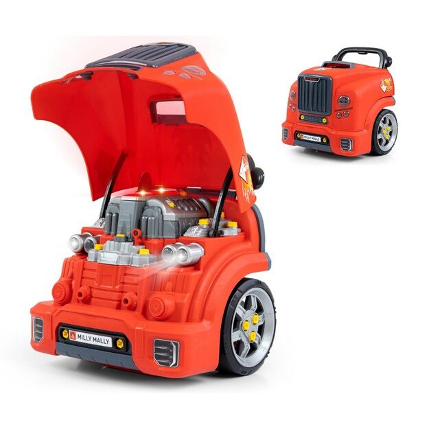 Realistic model of the front of the car with an opening hood Milly Mally N-GINE red