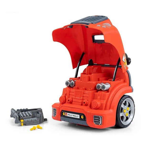 Realistic model of the front of the car with an opening hood Milly Mally N-GINE red 2